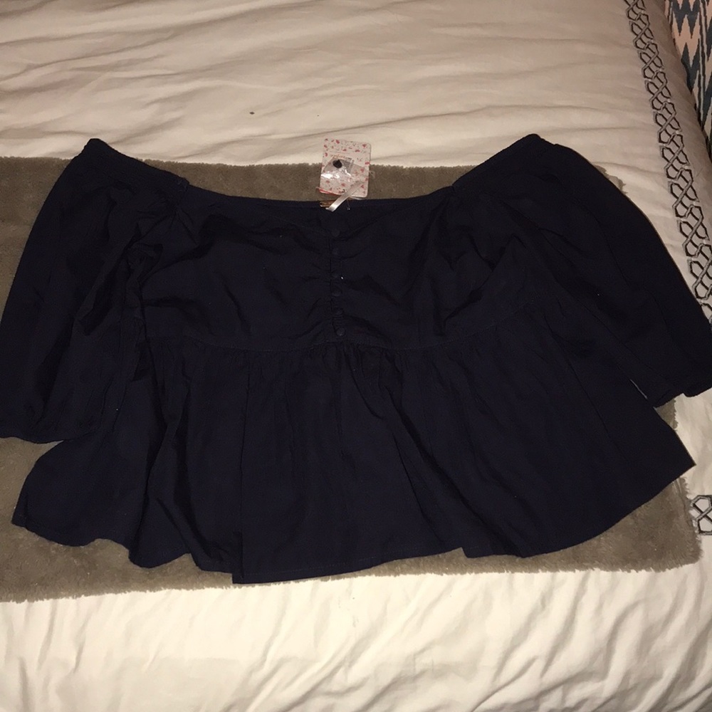 Navy off the shoulder top